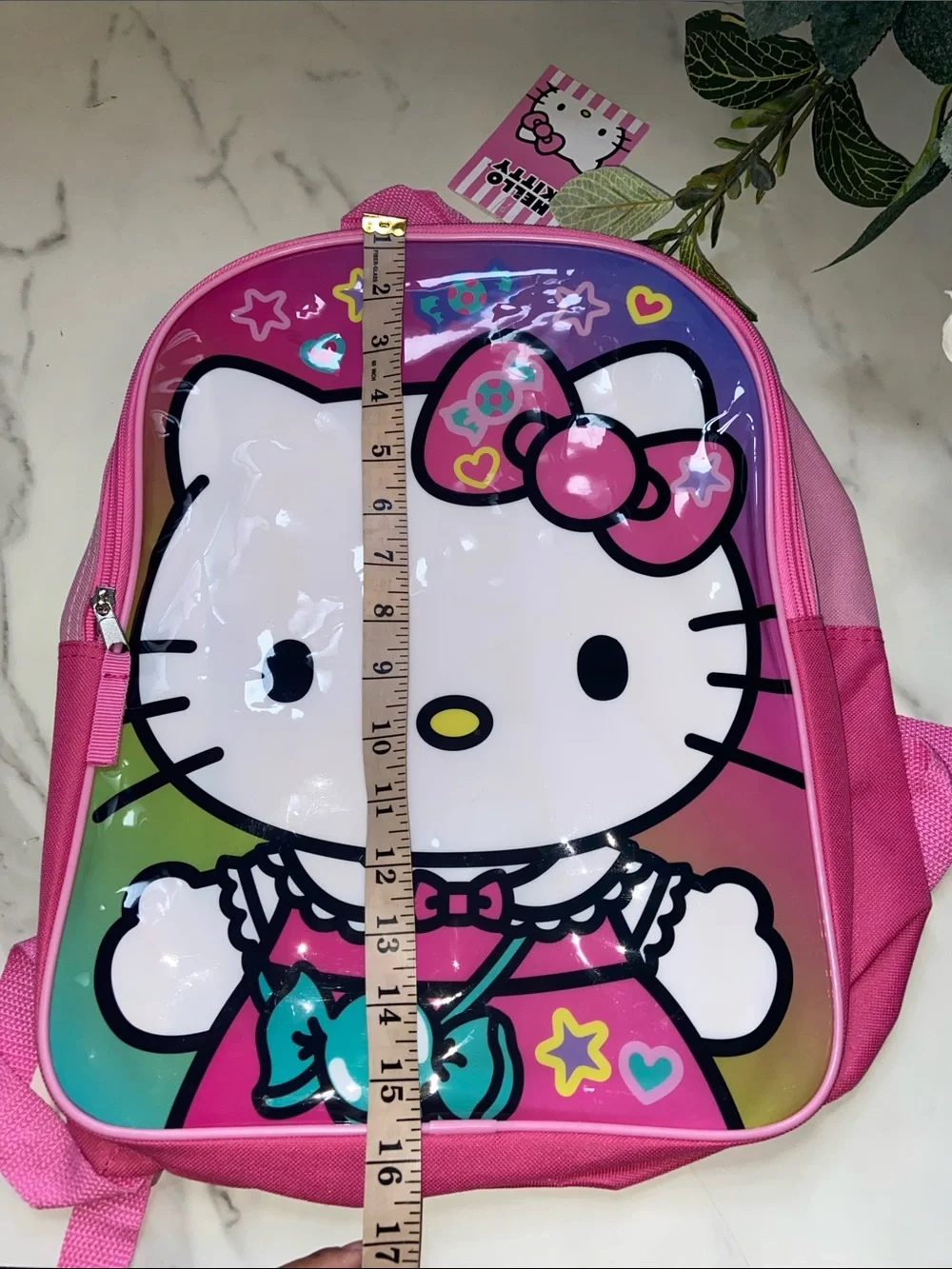 Hello Kitty Pink and White Kids Backpack with Colorful Accents